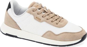 BOSS Titanium Low Top Sneaker in Medium Beige at Nordstrom Rack, Size 12Us / 11Uk