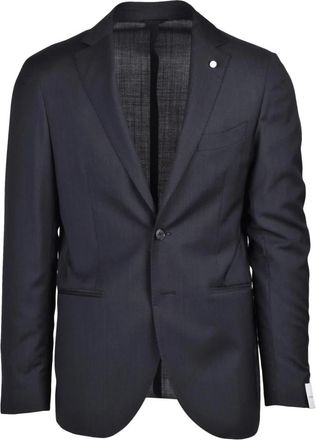 Luigi Bianchi Mantova Giacca Stondata - Heren - Business blazers - Zwart - L - Wol - Kostuums