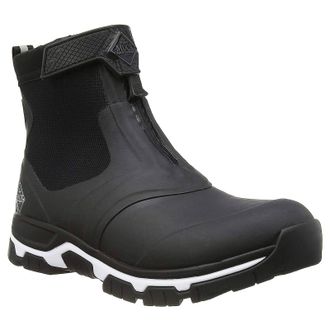 The Original Muck Boot Company Apex Mid Zip Rubber Synthetic Womens Ankle Boots - UK 6 - US 8 Women - EU 39-40 - Black White - Size:UK 6