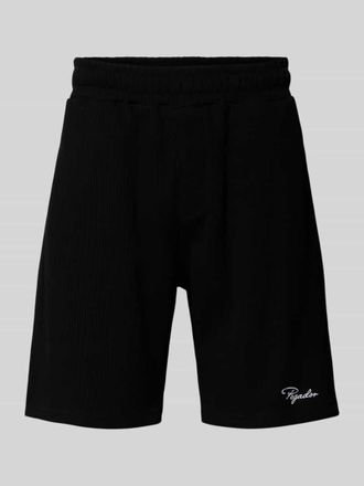 Pegador Shorts mit Logo-Stitching und elastischem Bund in Black, Gr&ouml;&szlig;e XXL
