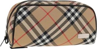 Burberry Pre-owned Bags, female, Beige, Size: ONE SIZE Pre-owned Canvas Pouch