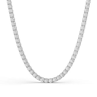 Diamond2Deal 14K Gold Lab Grown Diamond Straight Line Tennis Necklace 18 7 Ct