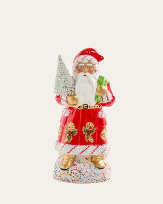 Bergdorf Goodman Small Candy Cane Santa