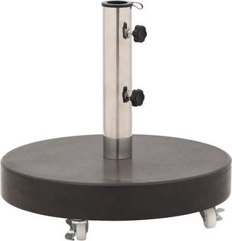 vidaXL Base Para Sombrilla De Granito Vidaxl De 30 Kg, Redonda, Negra