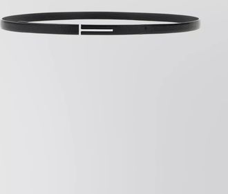 Tom Ford slim leather belt featuring metal buckle