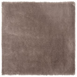 Beliani Beliani - Alfombra Marr&oacute;n Claro 200 X 200 Cm Poli&eacute;ster Hecho A Mano Pelo Largo Evren