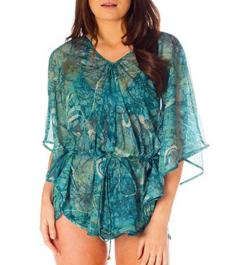 Kiniki Santorini Tan Through Beach Poncho Cover Up Accessory