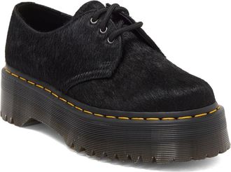 Dr. Martens Quad Platform Derby in Black Hair On at Nordstrom Rack, Size 9Us/ 7Uk