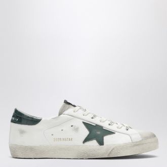 Golden Goose Super-Star Sneakers in white/green