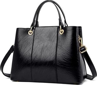 Generic Large Purses and Handbags for Women Top Handle Satchel Crossbody Bag Fashion Ladies Shoulder Bag Tote Purses (Black)