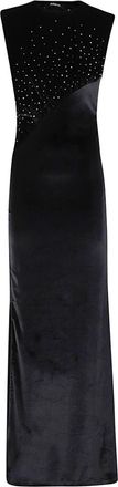 Amen crystal-embellished dress - women - Polyester - 42 - Black