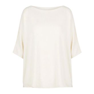 Liviana Conti Round-neck Knitwear, female, Beige, Size: M Maglia Wilma