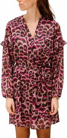 Esqualo Feather Flow Dress In Purple