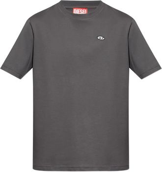 Diesel T-shirt T-Just-Doval con ricamo - Grigio