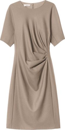 Lafayette 148 New York Pleated Waist Wool-Blend Dress