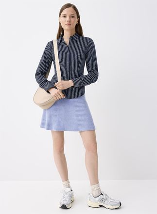 Twik Womens Ribbed knit flared skirt