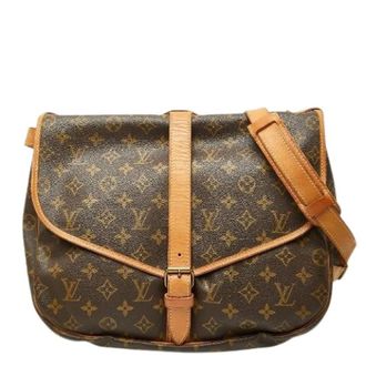 Louis Vuitton Pre-owned Cross Body Bags, female, Brown, Size: ONE SIZE Pre-owned Saumur 35 Monogram Shoulder Bag
