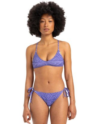 Quiksilver Bikini-Hose QUIKSILVER Clickity Clack, Damen, Gr. XL, US-Gr&ouml;ssen, dusted peri global heat 64x64, 87% Nylon, 13% Elasthan, Badehosen Bikini-Hose