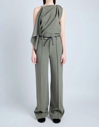 Proenza Schouler Weyes Straight Leg Pant In Wood