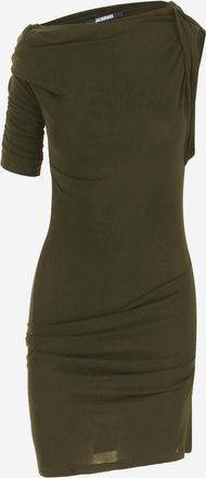 Jacquemus Green Draped Mini Dress