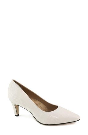 Marc Joseph New York Cortland St. Leather Pump in White Snake at Nordstrom, Size 8.5