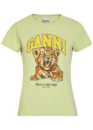 Ganni Printed Cotton T-shirt - Multicoloured - S (UK8-10 / S)