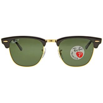 Ray-Ban Ray Ban Clubmaster Classic Polarized Green Classic G-15 Square Unisex Sunglasses RB3016 901/58 49