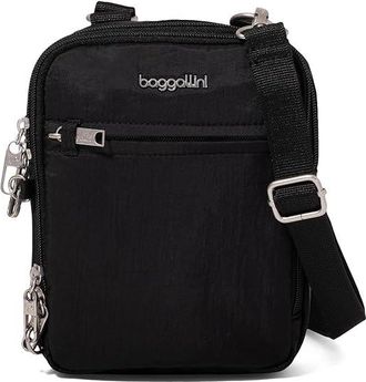Baggallini Securtex Anti-theft Mini Everything Crossbody Cross Body Womens Handbags Black, Nylon