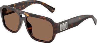 Dolce & Gabbana Stijlvolle zonnebril Dg 4506 in bruin - Heren - Zonnebrillen - Bruin - 58 MM - Accessoires