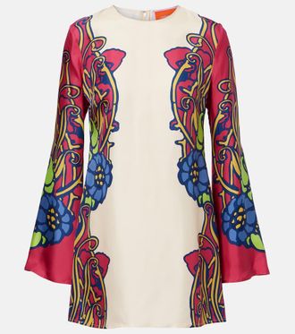 La DoubleJ Lemuria Placee silk satin minidress