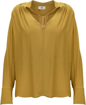 Elisabetta Franchi Overhemden, Dames, Geel, M, Blouses