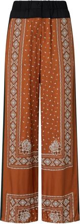 Pinko Bandana Pattern Loose Fit Broek - Dames - Wijde Broeken - Veelkleurig - M - Broeken