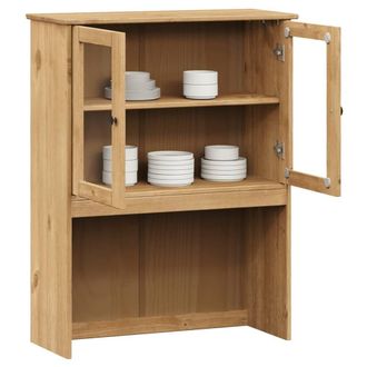 Berkfield Home Beautiful Dresser Top VIGO 78x30x100 cm Solid Wood Pine in Brown | Size: 78 x 30 x 100 cm