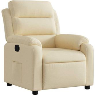 vidaXL Vidaxl - Sill&oacute;n Reclinable De Tela Crema