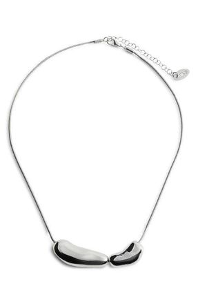Mango Irregular Pendant Neckla in Silver at Nordstrom