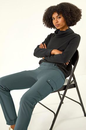 Roman Turn Up Stretch Cargo Trousers