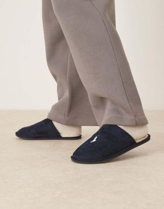 Polo Ralph Lauren Klarence - Pantofole blu navy con logo