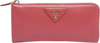 Prada Pre-owned Wallets, female, Pink, Size: ONE SIZE Pre-owned Leather Wallet