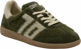 Back70 Womens Mohair Sport Sneaker In Forest Beige