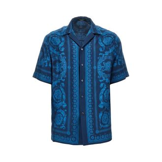 Versace Barocco print silk shirt Man 48
