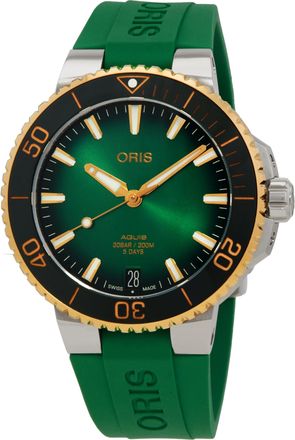 Oris Pre-owned Oris Aquis Automatic Green Dial Mens Watch 01 400 7769 6357-07 8 22 09PEB