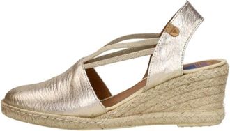 Verbenas Maika Wedge Espadrille - Dames - Sleehakken - Geel - 41 EU - Leer - Schoenen