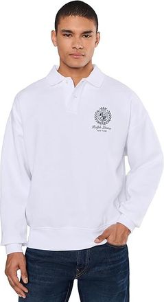 Polo Ralph Lauren Relaxed Fit Fleece Graphic Sweatshirt Mens Sweatshirt White : 2XL, Cotton/Polyester