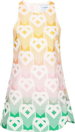 Casablanca monogram-jacquard gradient mini dress - women - Viscose/Cotton/Polyamide/Polyester/Recycled Polyester/Elastane/Viscose/Cotton - 38