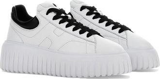 Hogan Womens Sneakers H-Stripes White-Black Trainers White/black