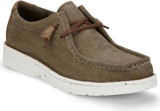 Justin Boots Mens Hazer Canvas Slip On In Clay