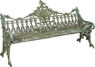 Biscottini International Banco De Jard&iacute;n De Hierro Fundido 180x65x100 Sof&aacute; De Exterior Banco Liberty Con Reposabrazos Silla De 3 Plazas Banco De Hierro