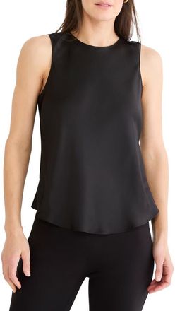 Nic+Zoe Day Gloss Woven Tank in Black Onyx at Nordstrom, Size Xx-Large