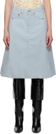 Victoria Beckham Womens blue Skirt In Wool Blend from