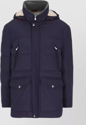 Brunello Cucinelli quilted hooded padded coat